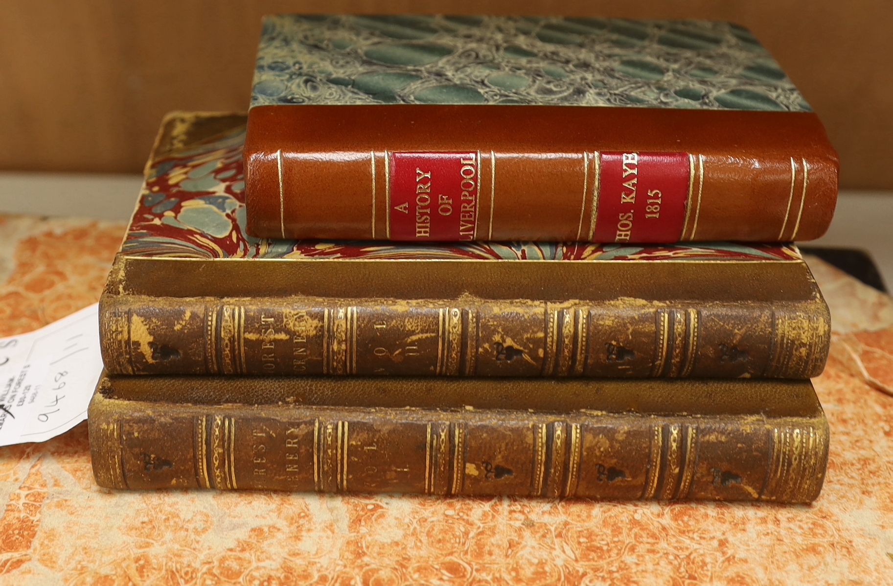 Gilpin, William- Remarks on Forest Scenery, and Other Woodland Views, 2 vols., 20 plates, 11 hand-coloured, 16pp. index, near contemporary half calf, Edinburgh, Fraser & Co., 1834, 8vo (2).